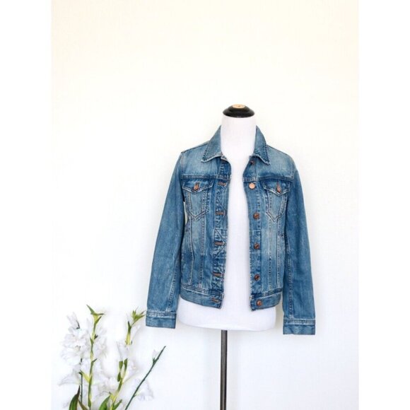 NEW! J. Crew Jean Denim Jean Jacket Blue SZ XXS - Picture 7 of 12